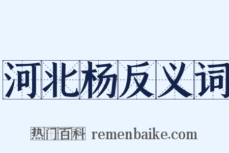 河北杨反义词是什么意思的图片